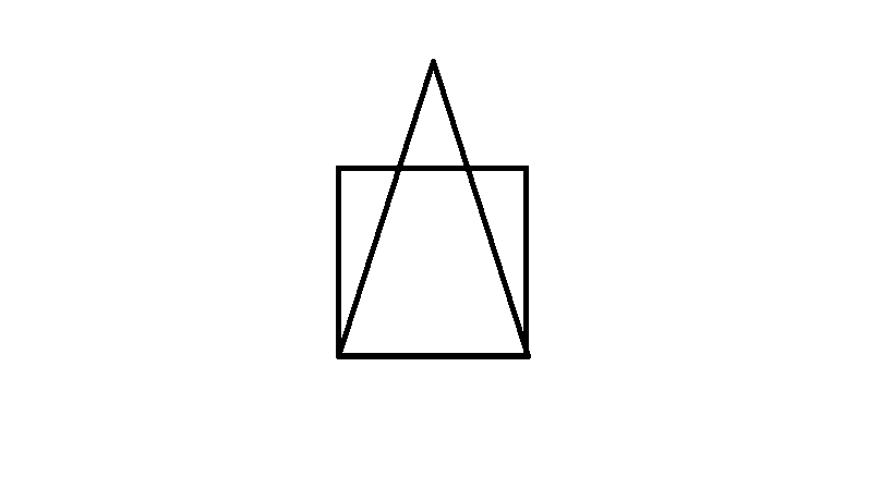 Два треугольника пересечением прямоугольник. Нарисовать квадрат. Нарисуй треугольник и прямоугольник с общей стороной. Нарисуй квадрат и треугольник с общей стороной. Объединение квадрата и треугольника с общей стороной.
