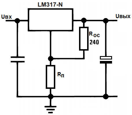 Lm117 схема включения