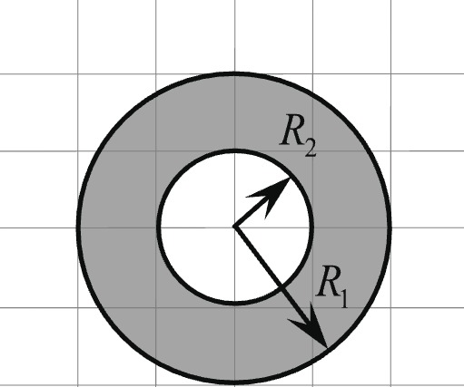 Используя данные рисунка определите площадь кольца